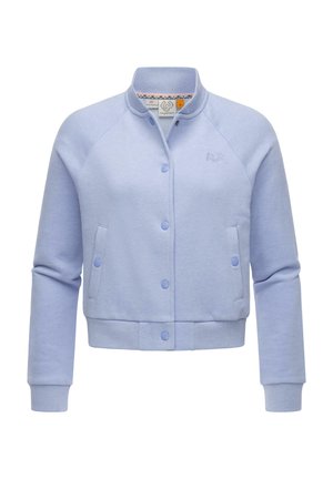 Sweater met rits - mottled light blue