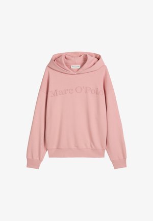 Różowa bluza z kapturem z teksturowanym logo "Marc O'Polo" haftowanym z przodu. Wykonana z miękkiego materiału o luźnym kroju.