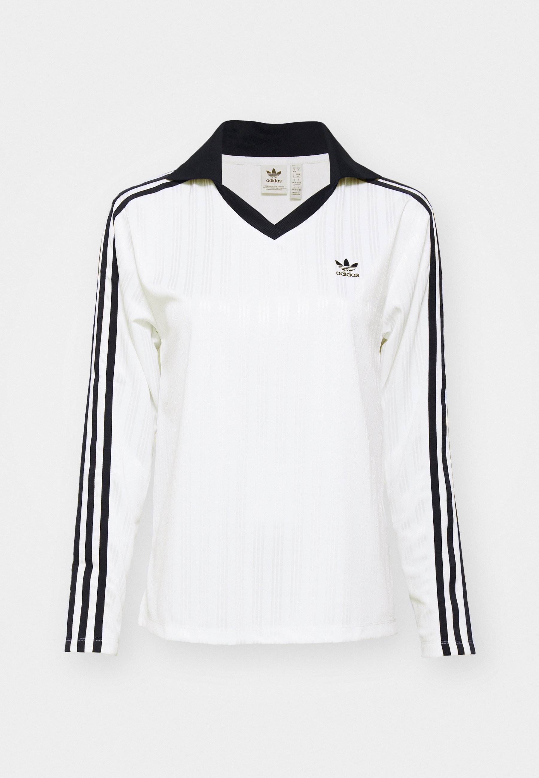 売れ筋商品|||アディダスオリジナルス Tシャツ レディース トップス V NECK TEE - Polo shirt - white adidas ポロシャツ ポロ V-NECK POLO / アディダス ブイ ネック