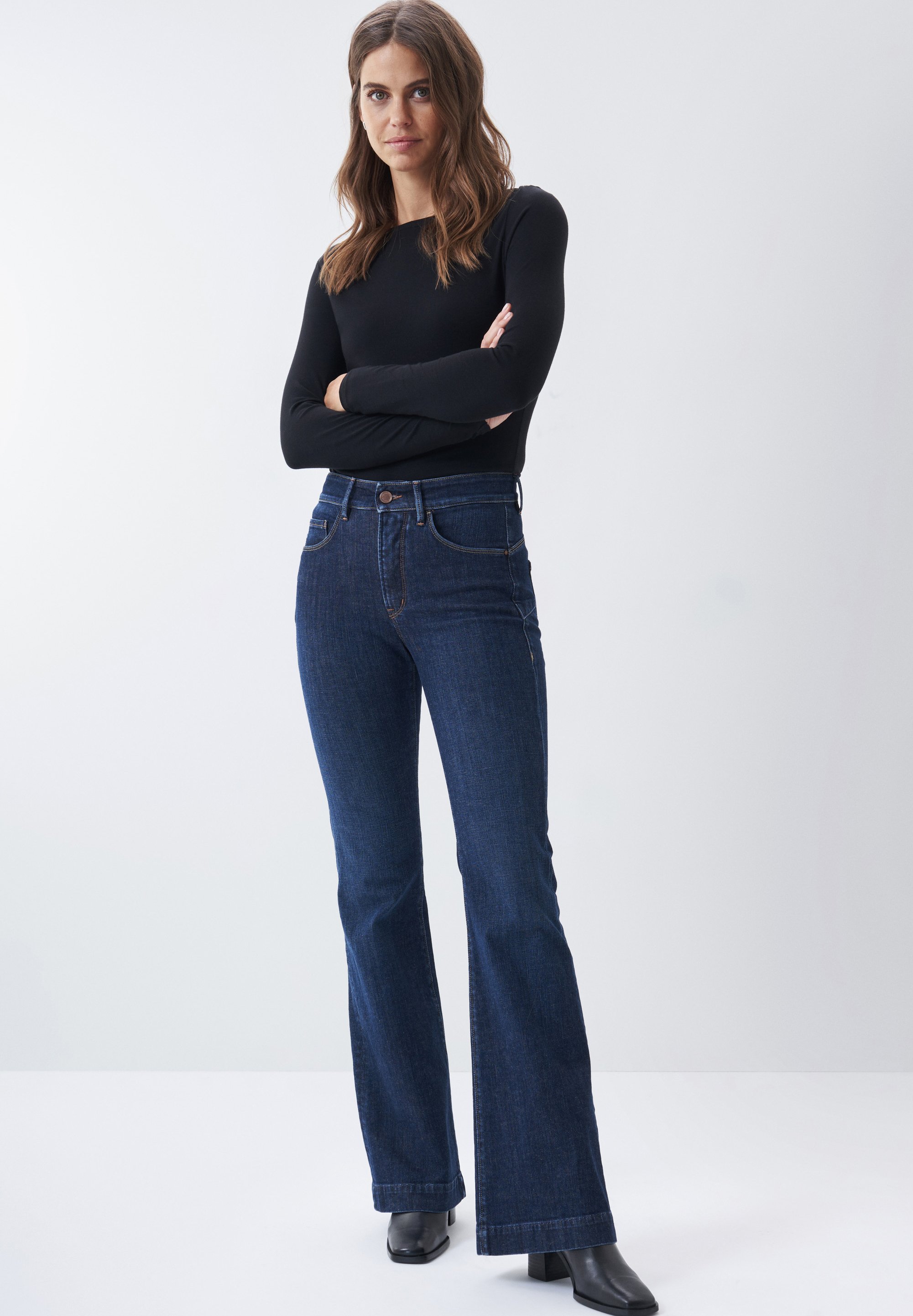 Salsa PUSH IN - Vaqueros a campana - Blue/azul - Zalando.es