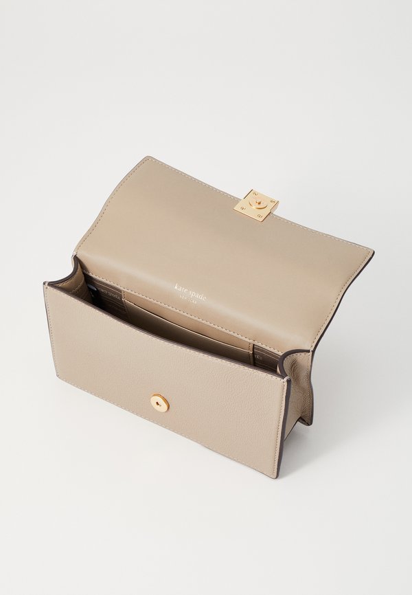 DECO PEBBLED MINI FLAP CHAIN - Cross body bag - timeless taupe2