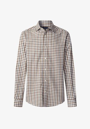 Façonnable REGULAR FIT GINGHAM - Overhemd - mud brown
