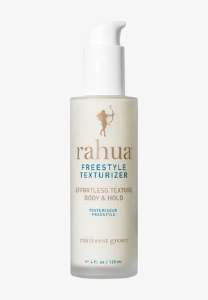 Rahua Freestyle Texturizer mit Pumpspender, bietet mühelose Textur, Volumen und Halt, 120 ml Flasche mit Regenwald-zertifiziertem Etikett.