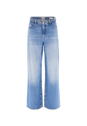 Guess, UND GEFLOCHTENER BUND - Wide Leg - hellblau