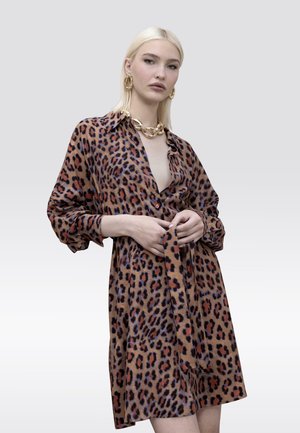 Vestido camisero - leopard