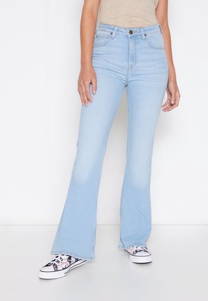 Flared-farkut - bleached denim