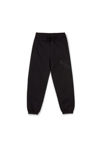 Zwarte joggingbroek van zachte stof, met een elastische tailleband met een trekkoord, zijzakken en een subtiele logodetail.