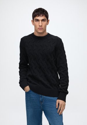 Selected, SLMCARLOS CABLE - Pullover - black