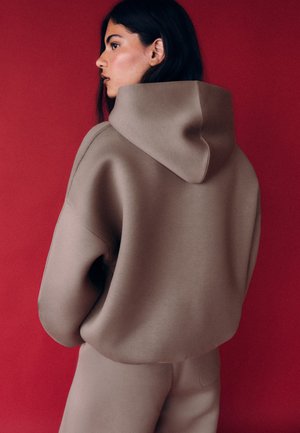 Bershka, SCUBA SWEATSHIRT - Sweat à capuche - sand