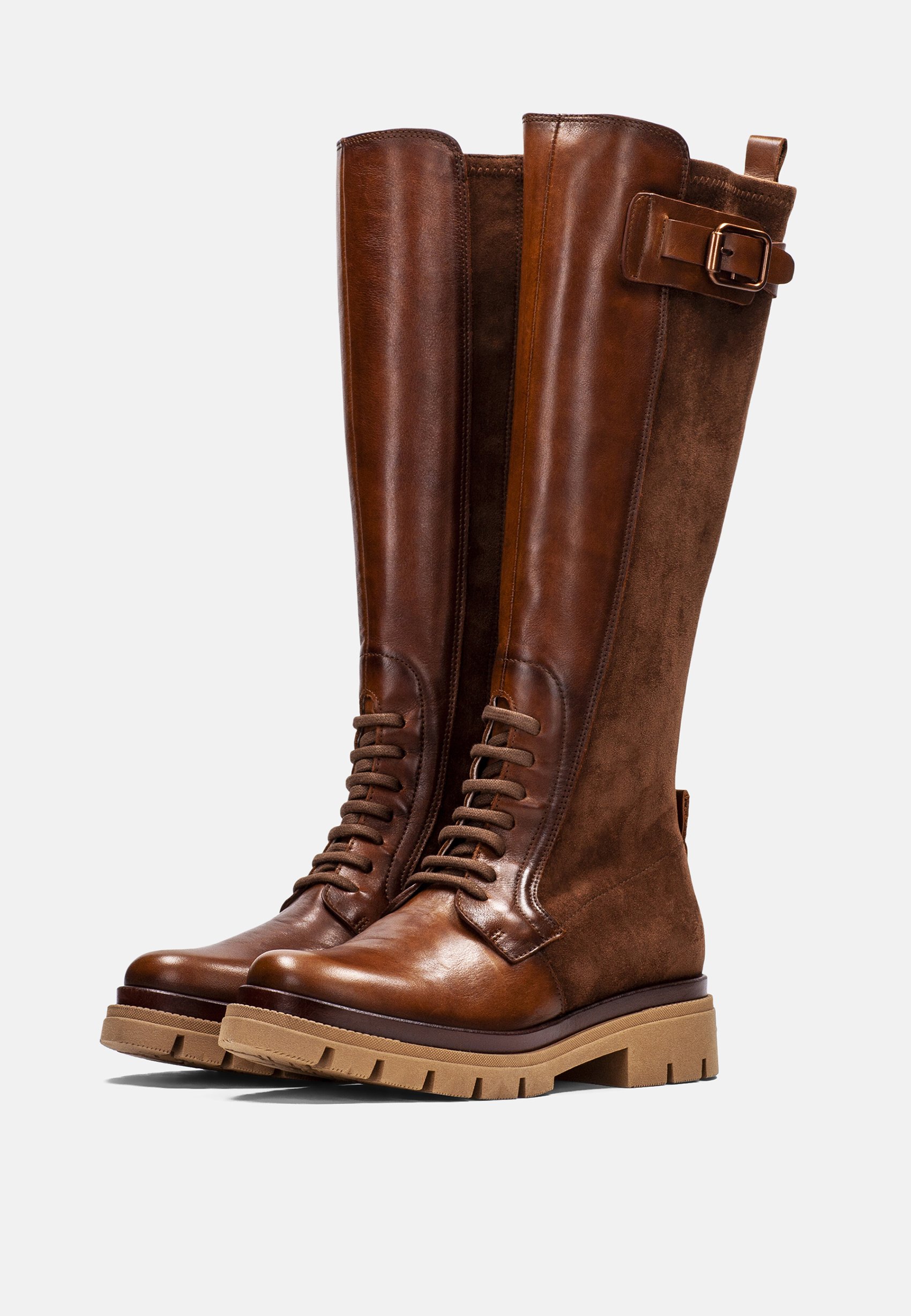 Hispanitas ALISON - Botas con plataforma - cuero/camel - Zalando.es