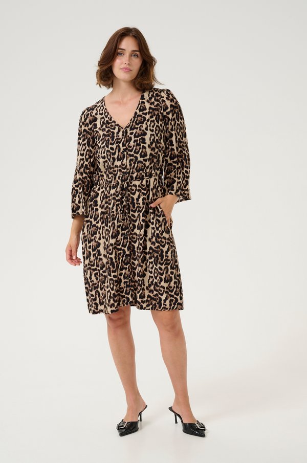 KAPEDRA - Shirt dress - naturel leopard print3