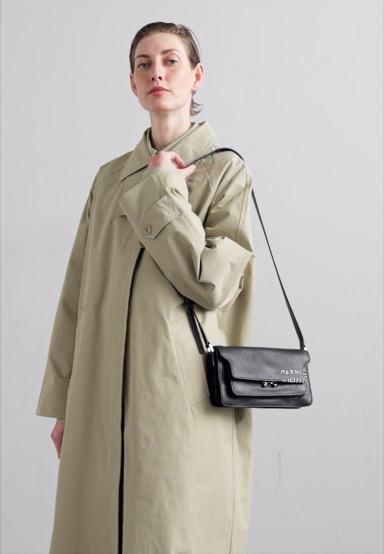 Marni TRUNK SOFT - Cross body bag - black - Zalando