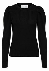 Selected Femme Strickpullover - black