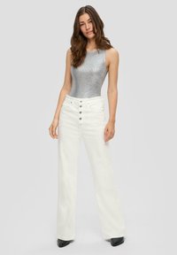 QS IM METALLIC-LOOK - Top - silber