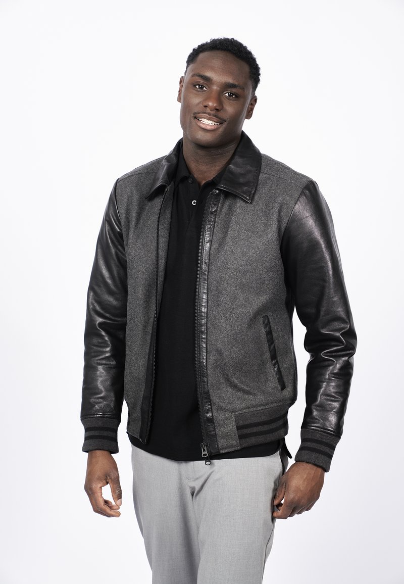 Freaky Nation Bomber Jacket - anthra black