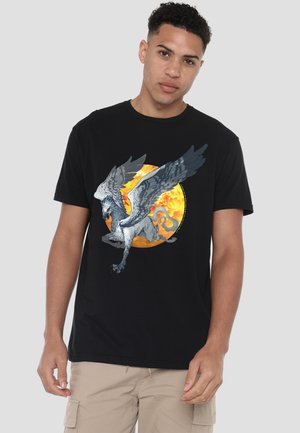 Cotton Soul, HARRY POTTER HIPPOGRIFF OVER THE MOON - Print T-shirt - black
