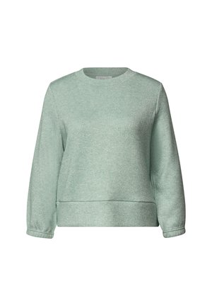 Street One Studio, 3/4-ARM SHIRT IM STRICK-LOOK MIT GLITZER - Pullover - grayed mint mel.
