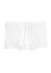 Białe bawełniane bokserki z teksturowanym elastycznym paskiem w talii z logo "AUTOGRAPH", z otworem z przodu oraz gładkim krojem.