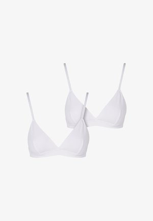 2-PACK - Liemenėlė su trikampio formos kaušeliais - white white