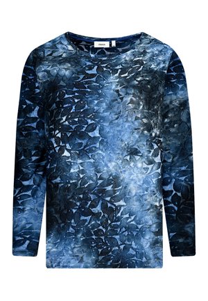 MIT BLÄTTERMUSTER - Langarmshirt - blue
