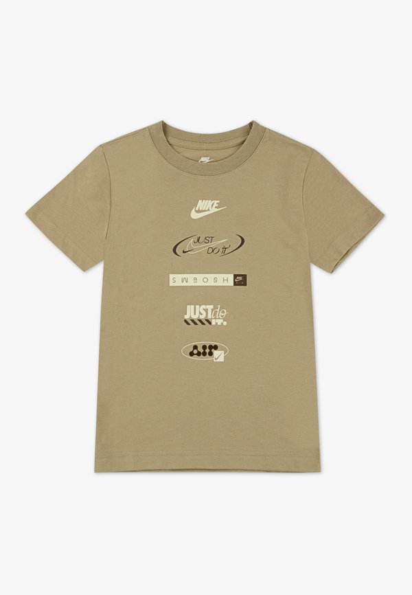 BRANDMARK STACK - Print T-shirt - parachute beige