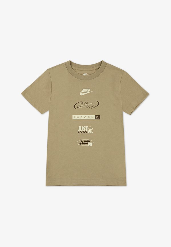 BRANDMARK STACK - Print T-shirt - parachute beige