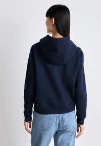 Tommy Jeans FLAG ZIP - Felpa con zip - dark night navy