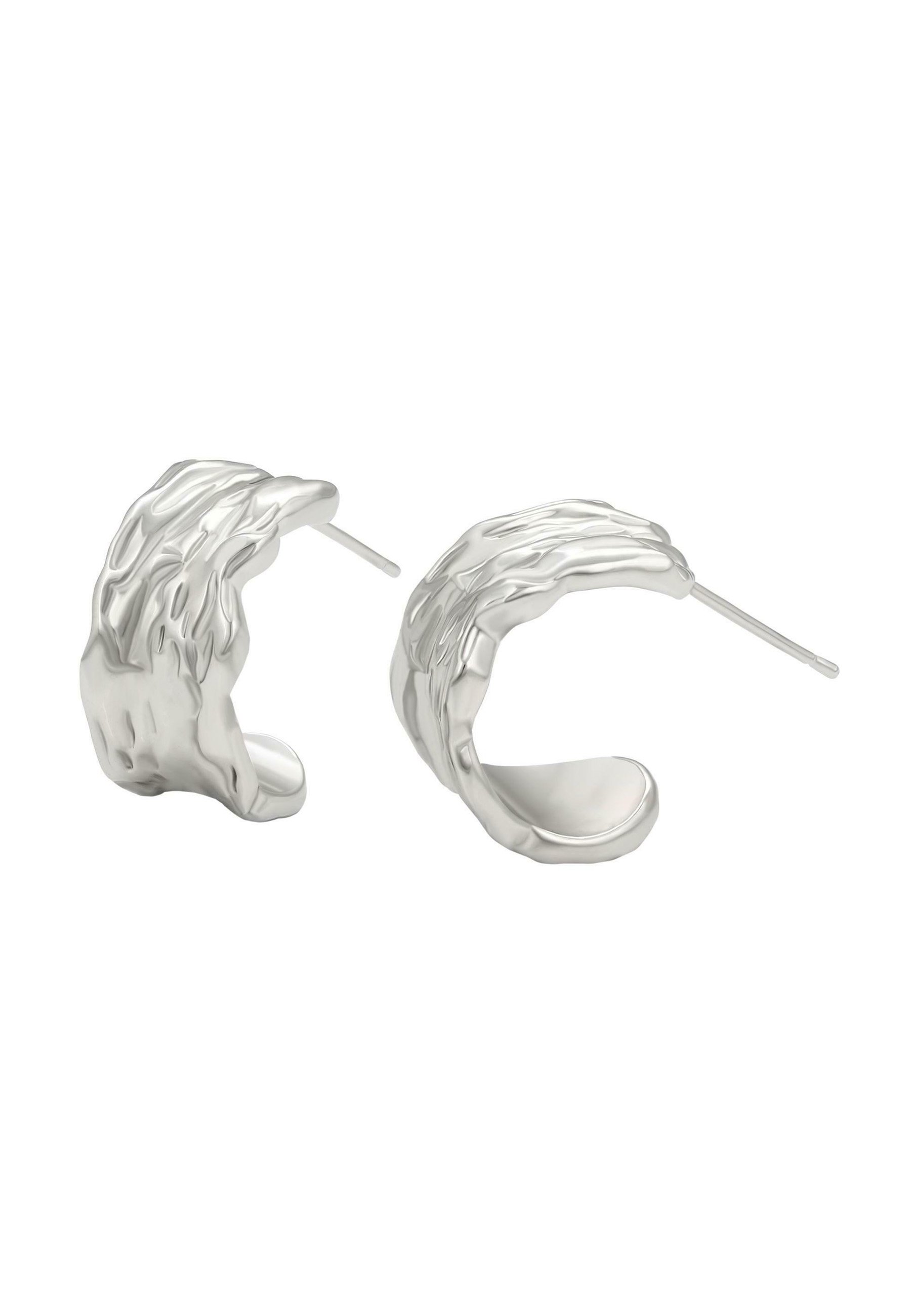 Orecchini A Cerchio Rettangolari Lucky Brand Con Fiore Color Argento: Il Tocco Chic Che Cercavi
