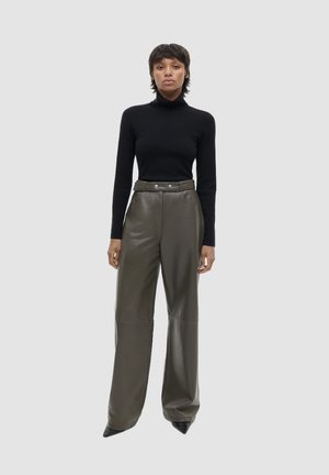 KAIA  - Pantaloni di pelle - soil