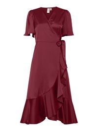 YASTHEA MIDI WRAP DRESS - Festklänning - tibetan red