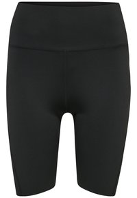 Höga, svarta cykelshorts gjorda av elastisk tyg, med platta sömmar för komfort och en följsam, stram design.