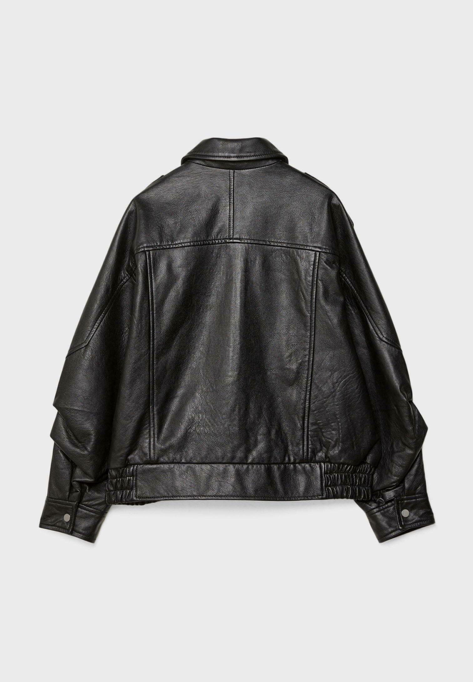 Freaky Nation NEW ANUK - Kurtka skórzana/szary melanż - Zalando.pl