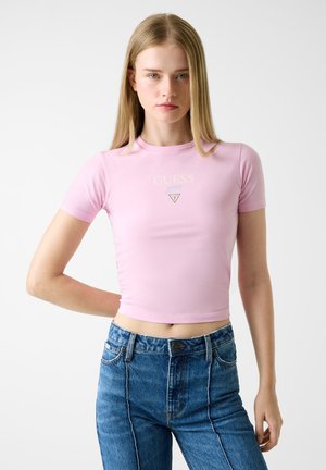 MIT LOGO - T-shirt con stampa - rose
