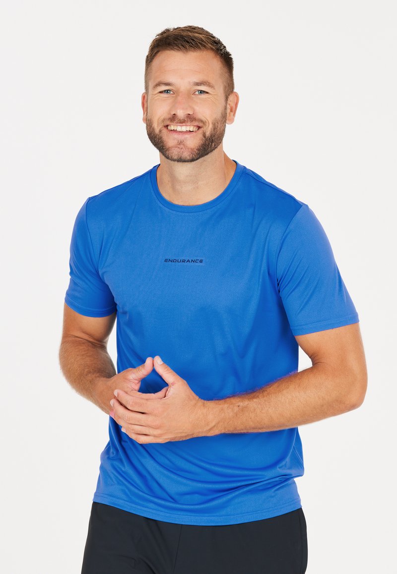 Endurance T-shirt med print - blauw