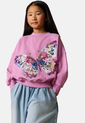 Sweatshirt - purple sequin