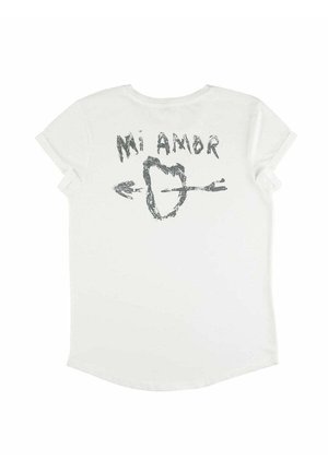 MI AMOR BACK ROLL - T-shirt imprimé - off white