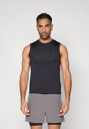 FITTED MUSCLE TANK - Top - black