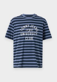 Tommy Jeans STRIPE TEE - Marškinėliai su spaudiniu - dark night navy/blue moment