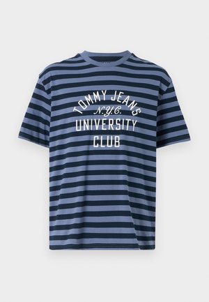 Tommy Jeans STRIPE TEE - T-Shirt print - dark night navy/blue moment