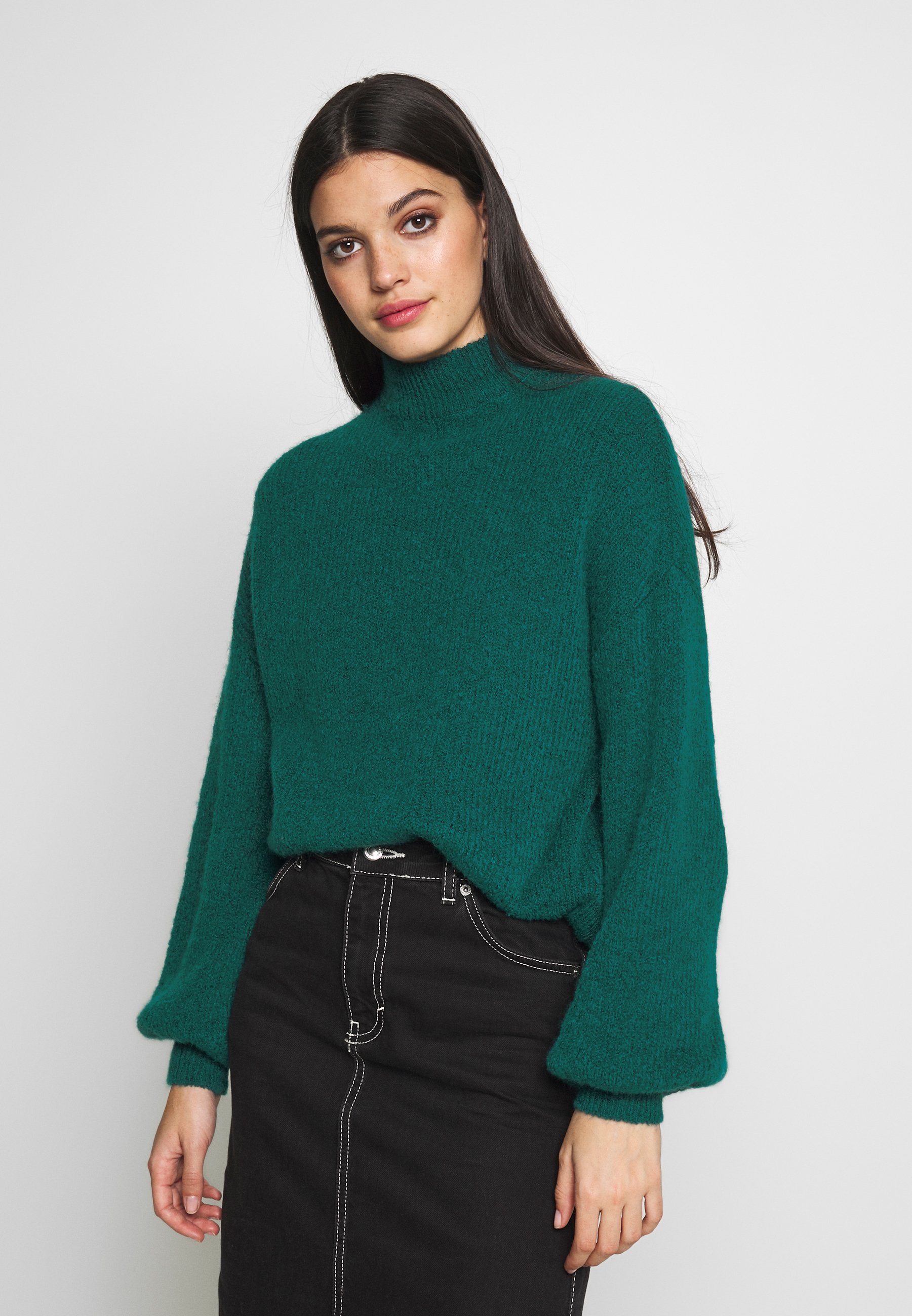 Zign Strikkegenser dark green Zalando.no Zign Topper langermet - dark green