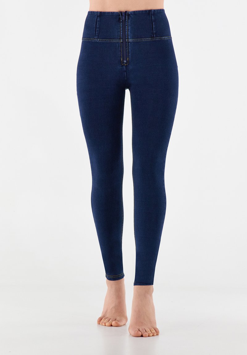 Freddy WR UP VITA ALTA - Pantaloni - dark jeans yellow seam