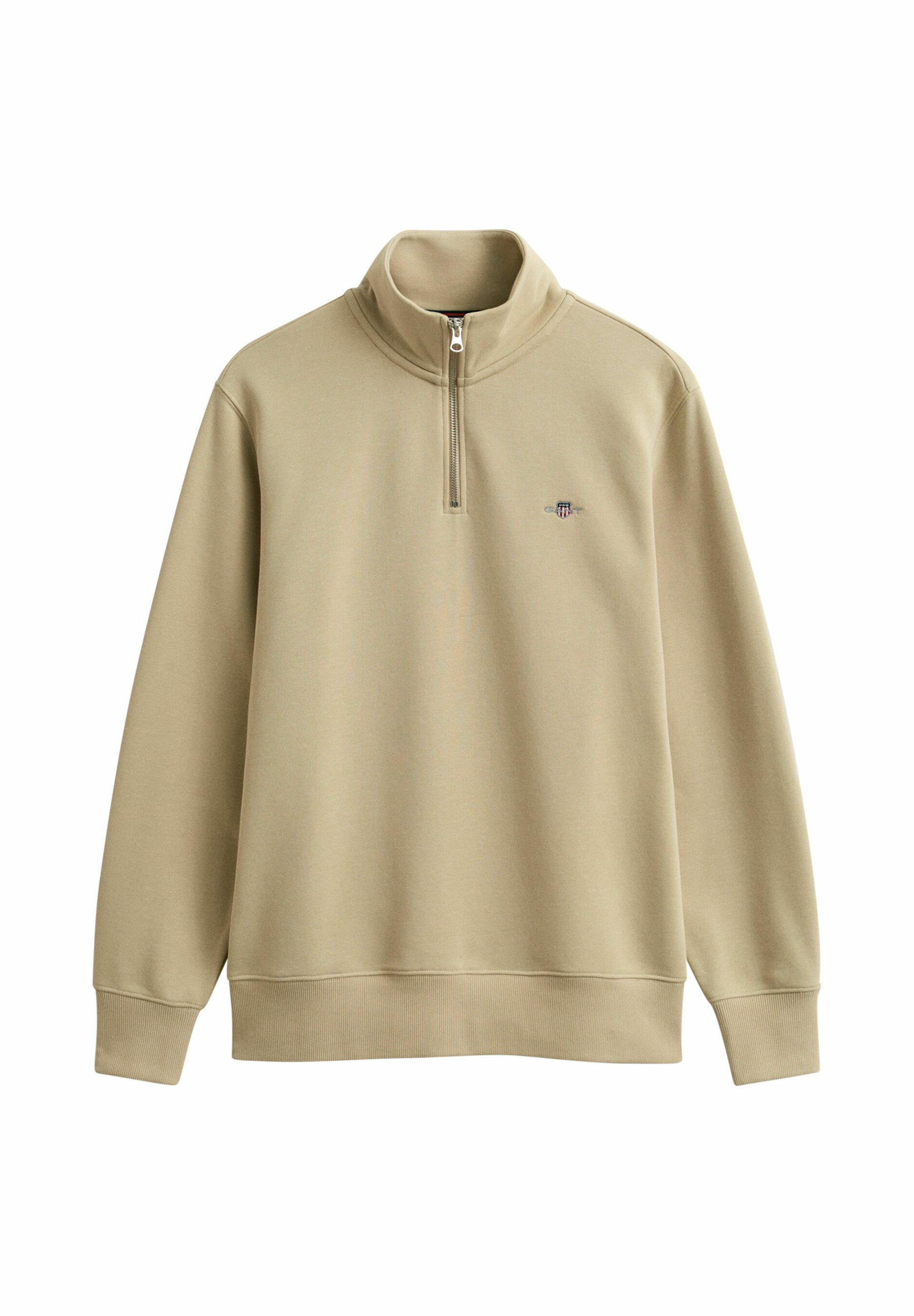 GANT REG SHIELD HALF ZIP - Mikina - oat beige