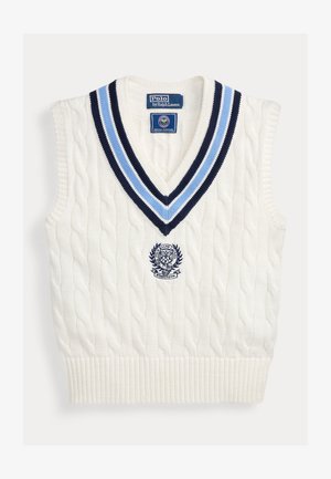 Polo Ralph Lauren, WIMBLEDON CABLE-KNIT COTTON VEST - Pullover - cream combo