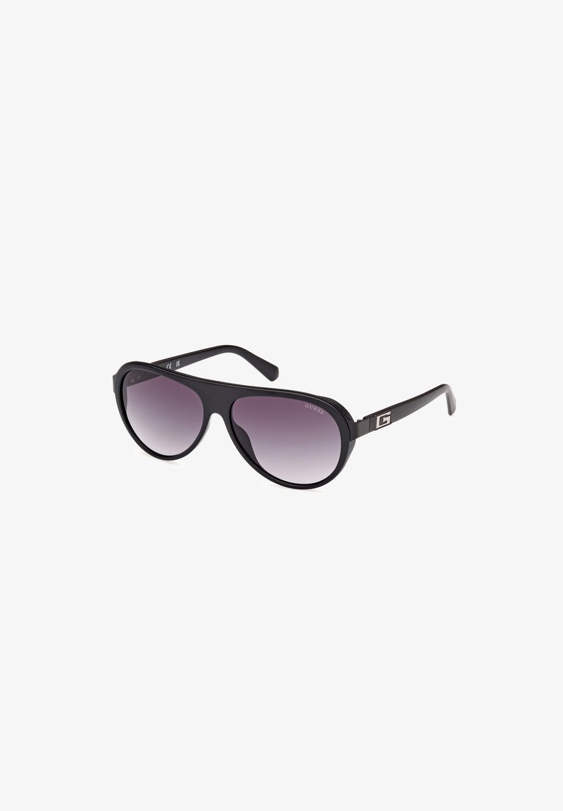 Guess INIETTATO - Sunglasses - nero opaco grigio fumo sfumato