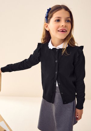 Next, RICH FRILL SHOULDER STANDARD - Cardigan - black