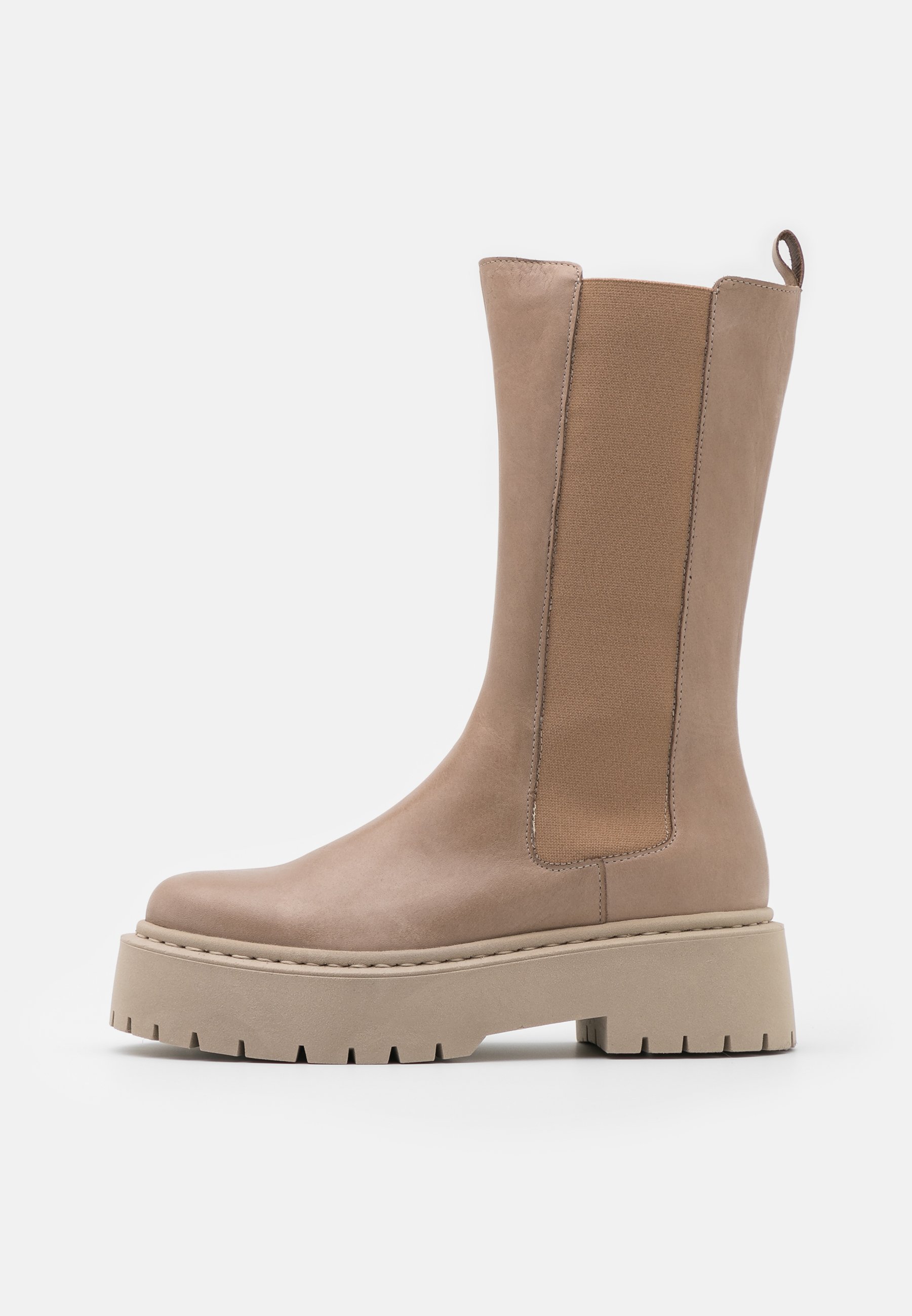 Bianco BIADEB LONG BOOT - Stivali con plateau - light brown/color carne -  Zalando