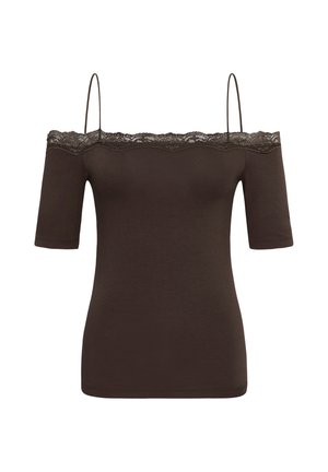 Kaffe, KABELJA BLOUSE - T-shirt imprimé - chocolate brown