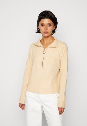NMNEWALICE HIGH NECK  - Pullover - irish cream