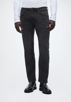 TOM TAILOR MARVIN - Džínsy s rovným strihom - used dark stone black denim