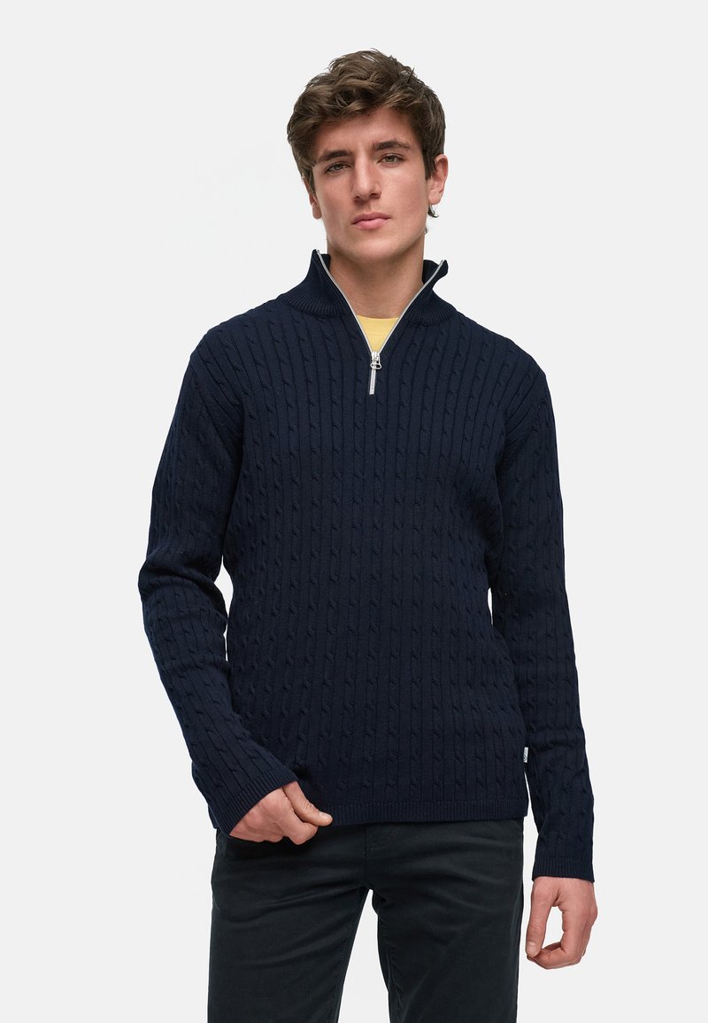 Kronstadt CABLE HALF-ZIP - Maglione - sky captain
